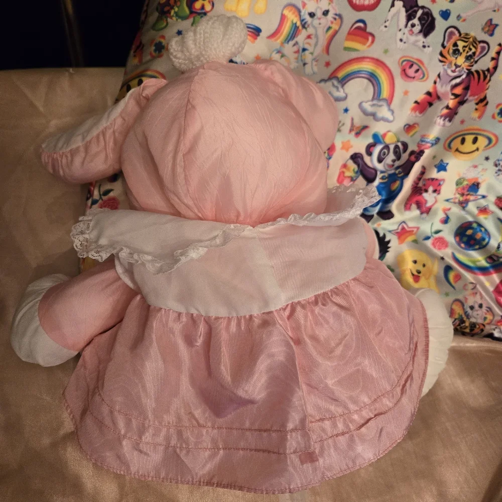 Vintage 1980s Fisher-Price pink/white Bunny Puffalump - Picture 2 of 5